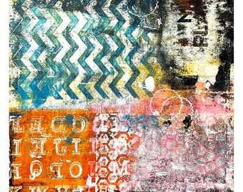 Impressão bloqueado do abstrato do design | Arte de parede para impressão | Impressão digital