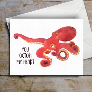 Jij Octopi My Heart! Octopus Card - Vriendschap - Liefde - Grappig en Stijlvol