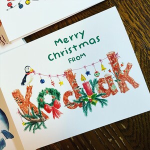 Carte de vœux de Noël Kodiak Alaska