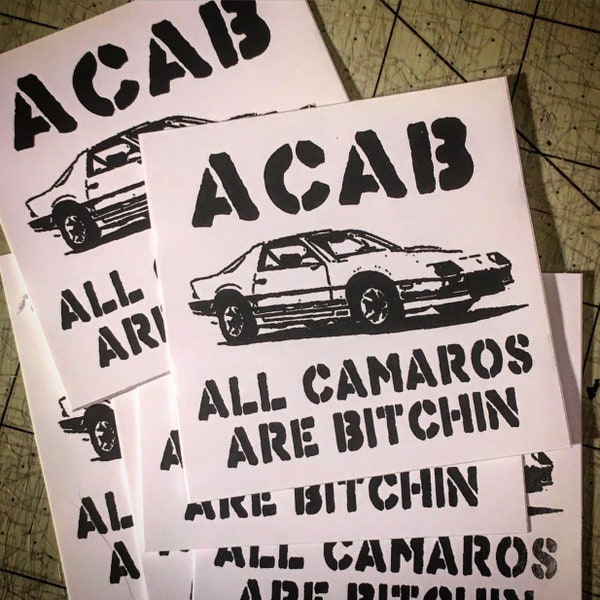 Vinyl Sticker - ACAB Bitchin' Camaro