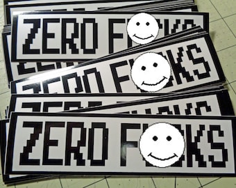 Naklejka na zderzak z winylu - Zero F**ks