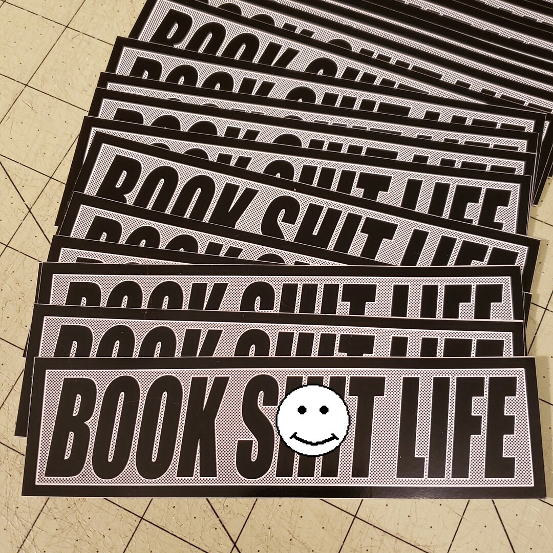 Vinyl Bumper Sticker Book Sht Life Etsy