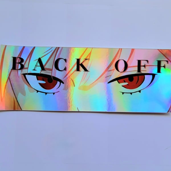 Holographic Sticker Anime Girl Etsy