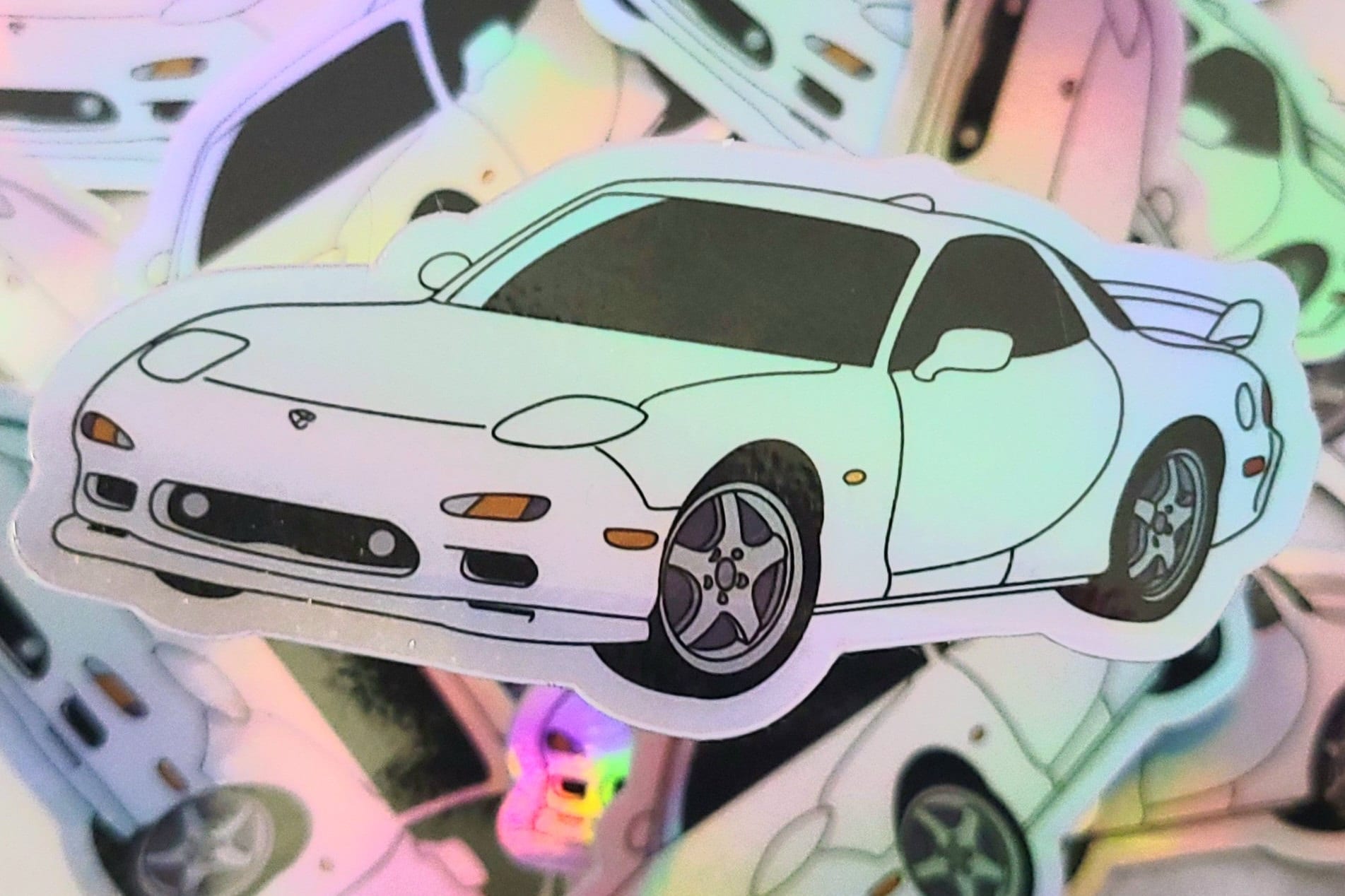 Holographic Efini RX7 FD Sticker - Etsy