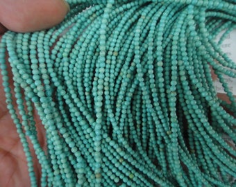 2mm howlite turquoise round beads, 15.5 inch