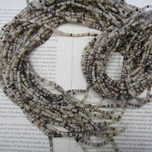 3mm natural shell heishi beads, shell disc beads, 15.5 strand long. image 3