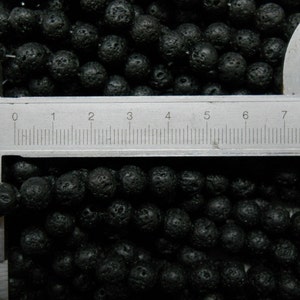 8mm lava stone round beads, 15.5 strand long image 3