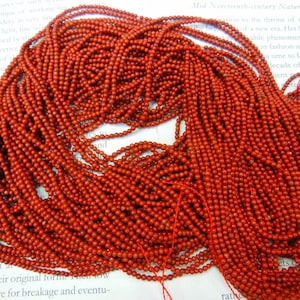 2mm natural red jasper round beads, 15.5 inch