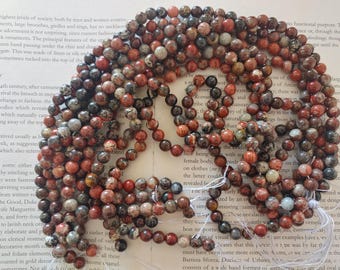 10 strands of 8mm nature poppy jasper as photos. 15.5 inch