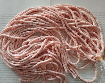 5mm nature pink shell heishi beads 5mm pink spacer beads 24 inch
