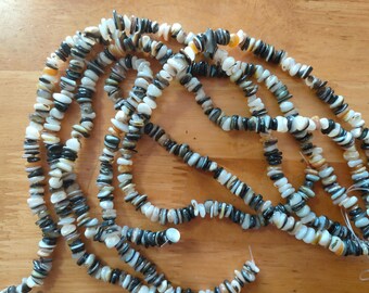 8mm nature shell tumbled chip beads heishi beads, MOP beads, 15.5 inch