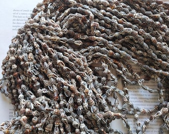 70 inch shell necklace, nature shell rope, craft shell, shell supplies.