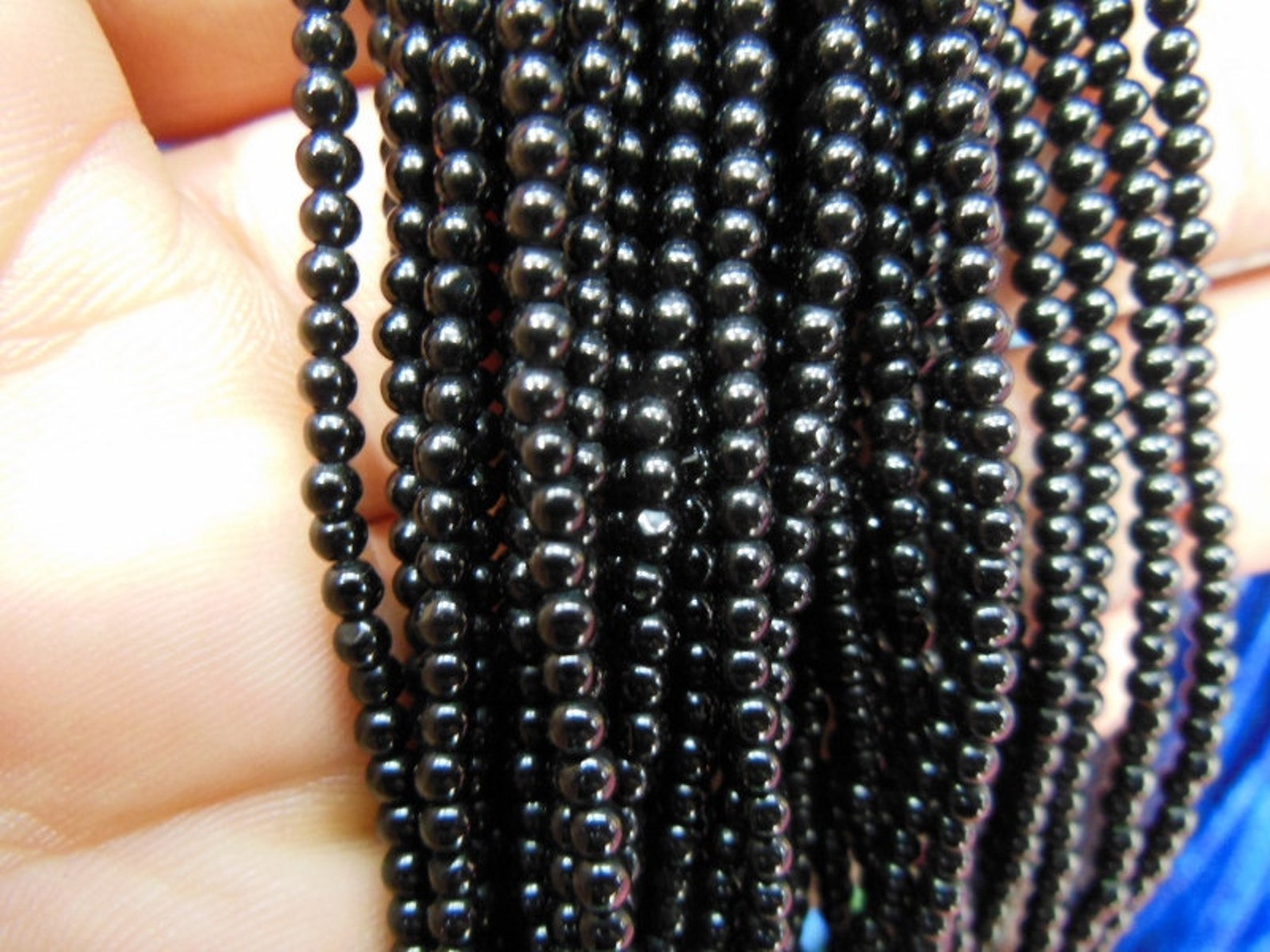 2mm Black Jet Round Beads 2mm Black Beads 15.5 Inch - Etsy