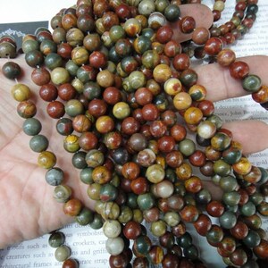 8mm picasso jasper round beads, 15.5 inch