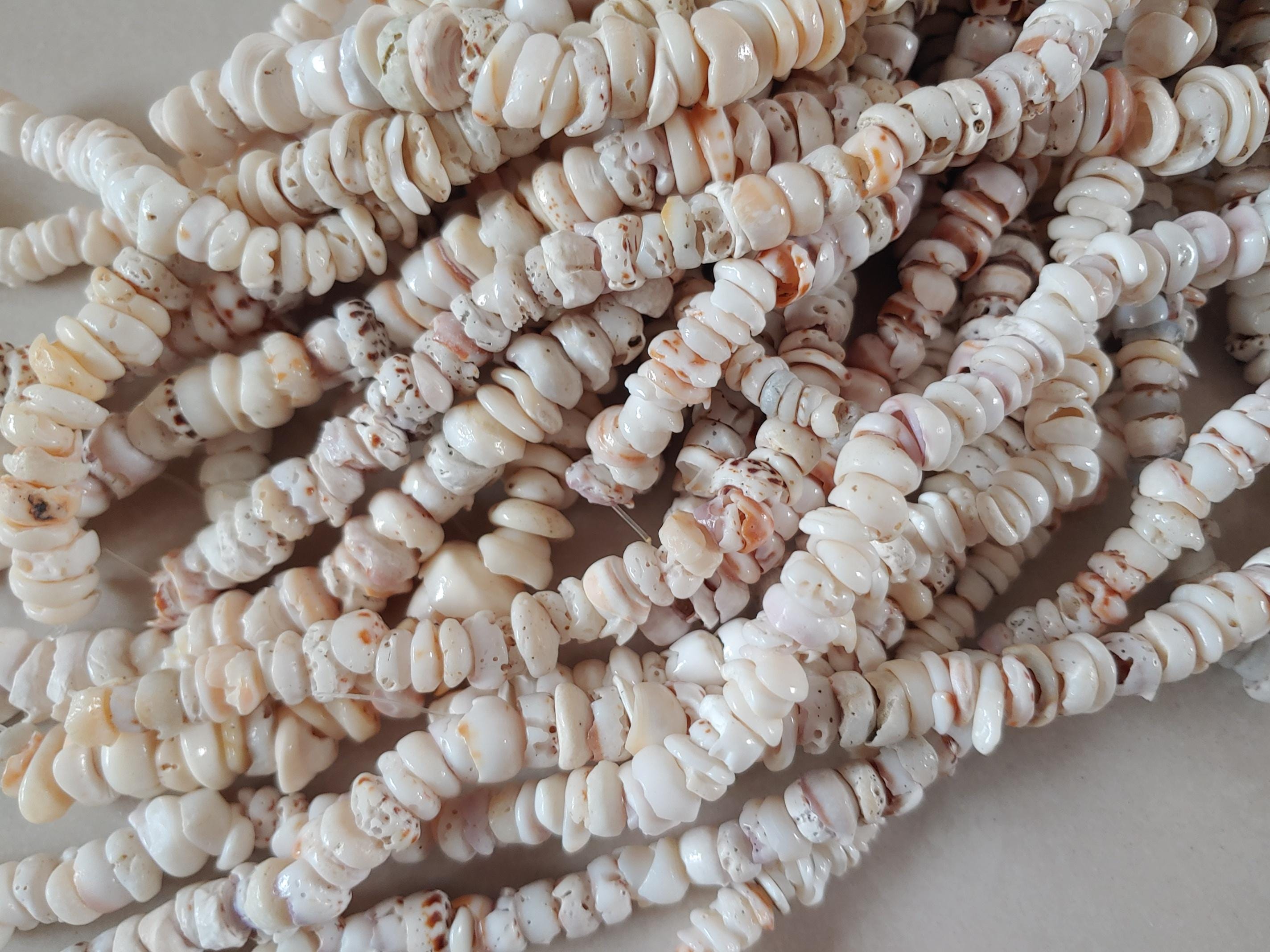 Puca Shell Picture Puka Shell, 7-8mm Natural Tiger Puka Shell Beads, 16