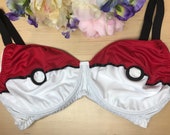 Pokebra Soft Cup Pokemon Ball Bra 30-40 AAA-G Geek lingerie