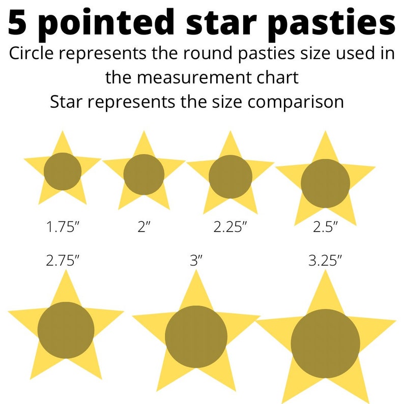 5 POINTED STAR Pastie Blanks 3D printed pasties hard base pasties image 2