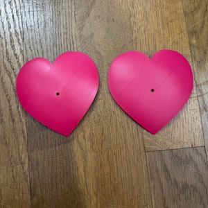 Heart Pastie with tassel hole Blanks 3D printed pasties hard base pasties tassel pasties image 2