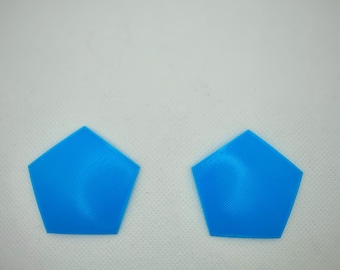 Pentagon 3D printed hard base pasties custom color and size