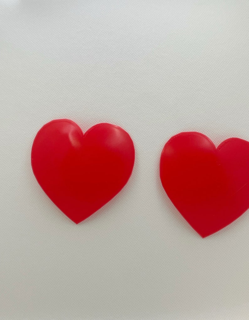 Heart Pastie Blanks 3D printed pasties hard base pasties image 10