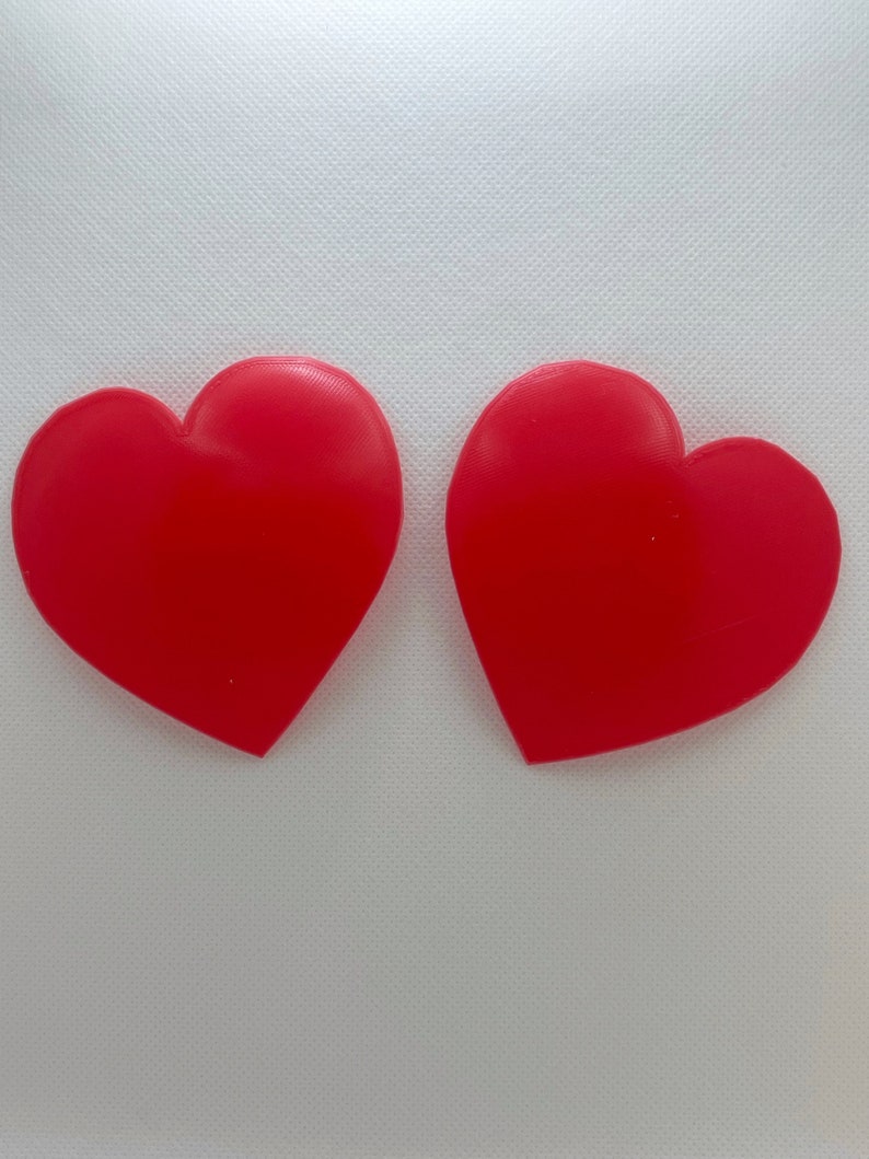 Heart Pastie Blanks 3D printed pasties hard base pasties image 1