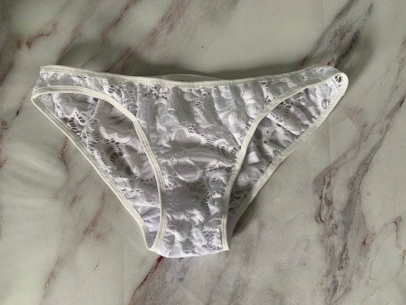Sheer lace Bikini Style Panties XS5X bridal aesthetic Etsy