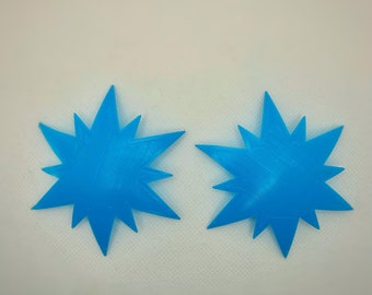 Star burst sparkle Pastie Blanks 3D printed pasties hard base pasties 12 point star