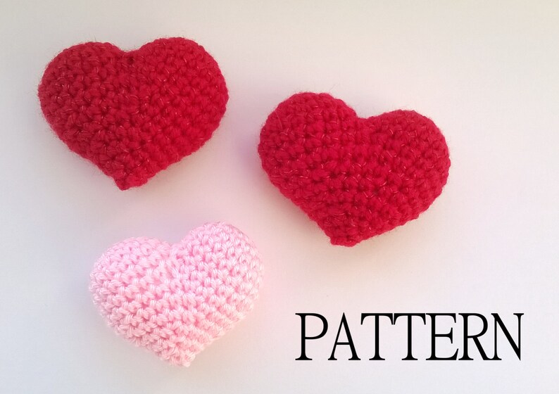Heart Crochet Pattern Red Heart Crochet Etsy