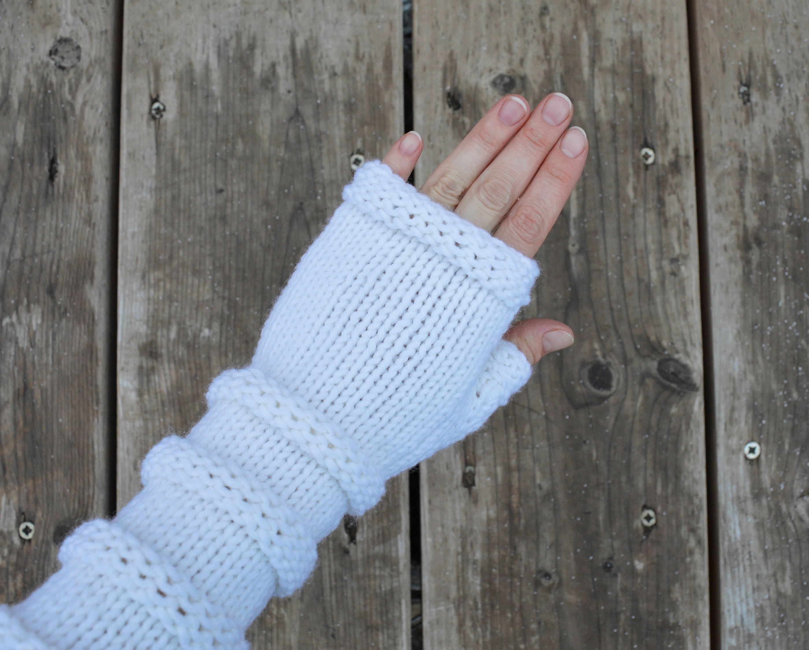 White arm warmers womens long arm warmers for women wool Etsy