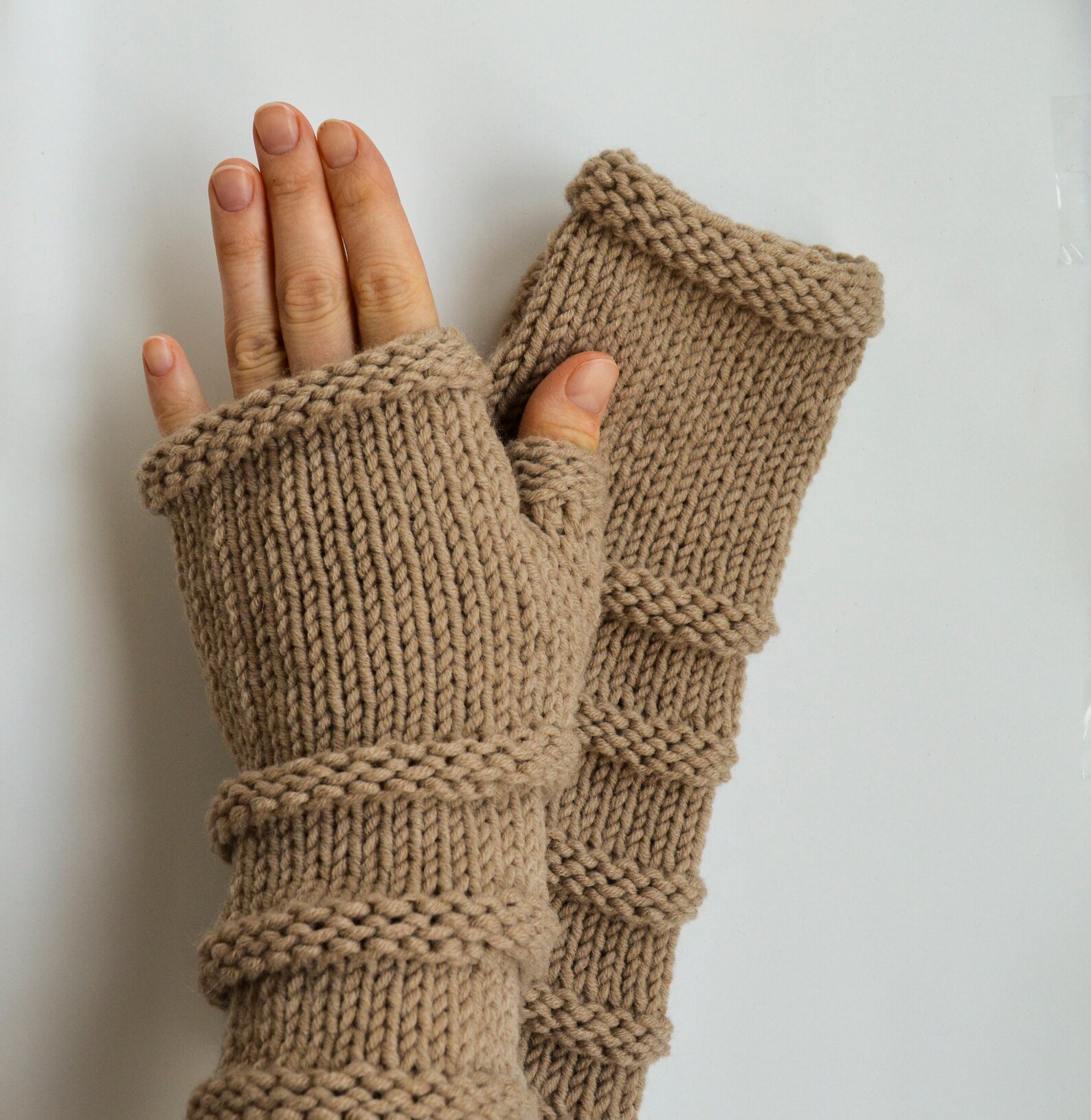 Lot De 3 Paires De Mitaines Sans Doigts Unisexes - Chaudes, Confortables, Extensibles - Pour Travail Extérieur, Vélo, études