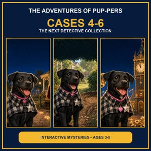 Pup-Pers Cases 4-6 Kids Detective Ebook Bundle, 3 Interactive Mysteries, Ages 3-8