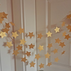 Shimmer Star Garland, Gold Garland, Rustic wedding garland