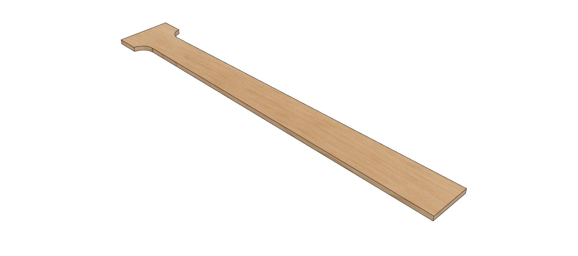 Universal 25.5F Scale Fretboard | 3D CAD Model (STEP F3D Fusion 360 ...