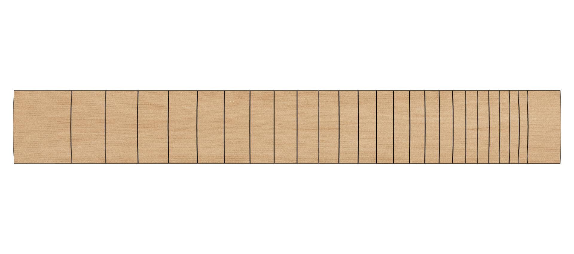 Universal 25P Scale Fretboard 3D CAD Model STEP F3D Fusion 360 25 PRS ...