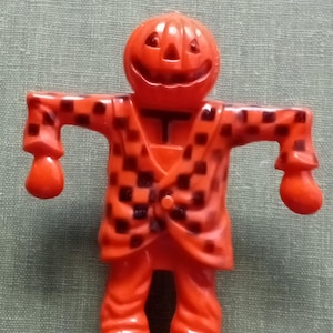 Vintage Halloween Vogelscheuche Süßigkeiten Behälter: Tico Toys / Rosbro Jack O &#39;Lantern