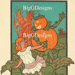 Vintage Halloween Pumpkin Man Printable Image (Digital Download)