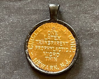 Gold Circle Condom Etsy