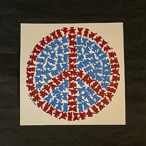 Adesivo vintage Grateful Dead, decalque, ursos dançando, sinal de paz