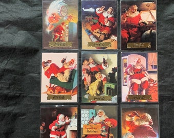 LOT of 2 1994 Collect-A-Card Coca-Cola Series 2 Trading Card Box Santa Christmas