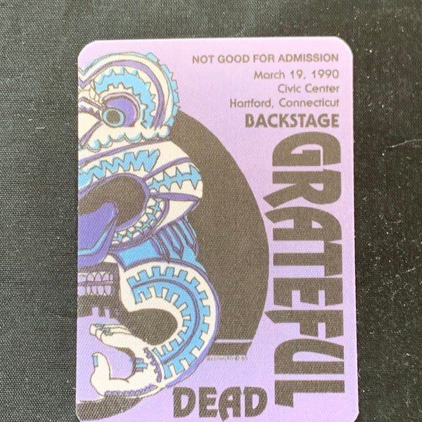 Unused 1990 cloth Tiki Puzzle Grateful Dead backstage pass box set