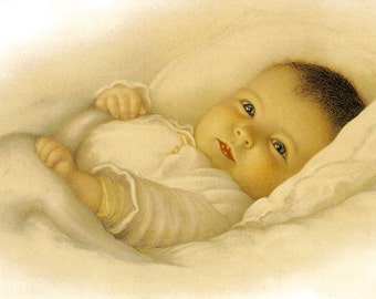 Baby Illustration 1930s Vintage Bild (Digitaler Download)