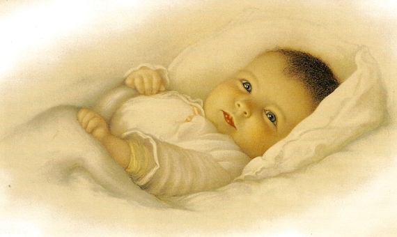 絵画 BABY BABY 1930年代の赤ちゃんのイラスト、ヴィンテージ画像（デジタル
