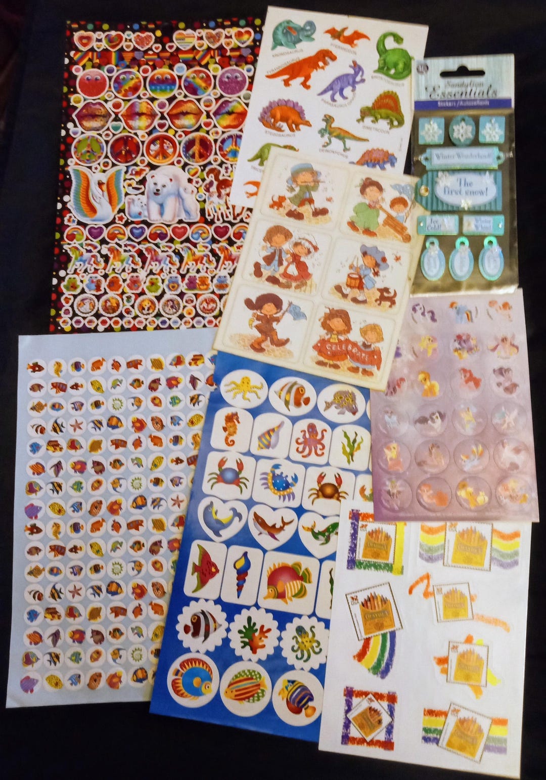 Lot De Stickers Vintage Années 80-90 - Sandylion, Smilemakers, Lisa Frank - Scratch & Sniff
