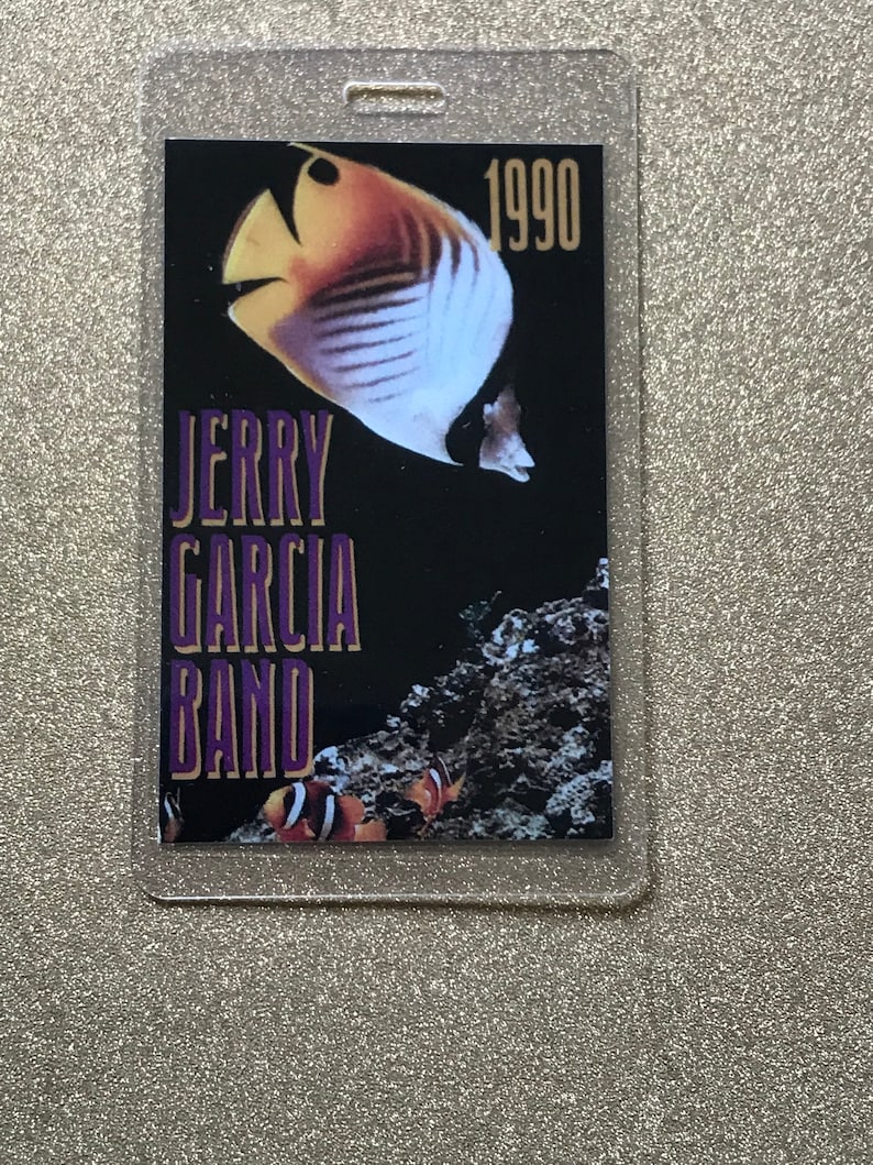 Laminated 1990 Jerry Garcia Band backstage pass Grateful Dead