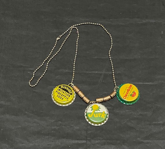 Vintage Jurk Cheerwine Pineapple Soda Bottle Cap Pendant Etsy