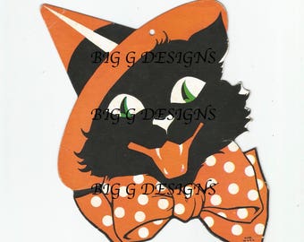 ヴィンテージ ハロウィン 魔女 黒猫 妖精 ジャック・オー