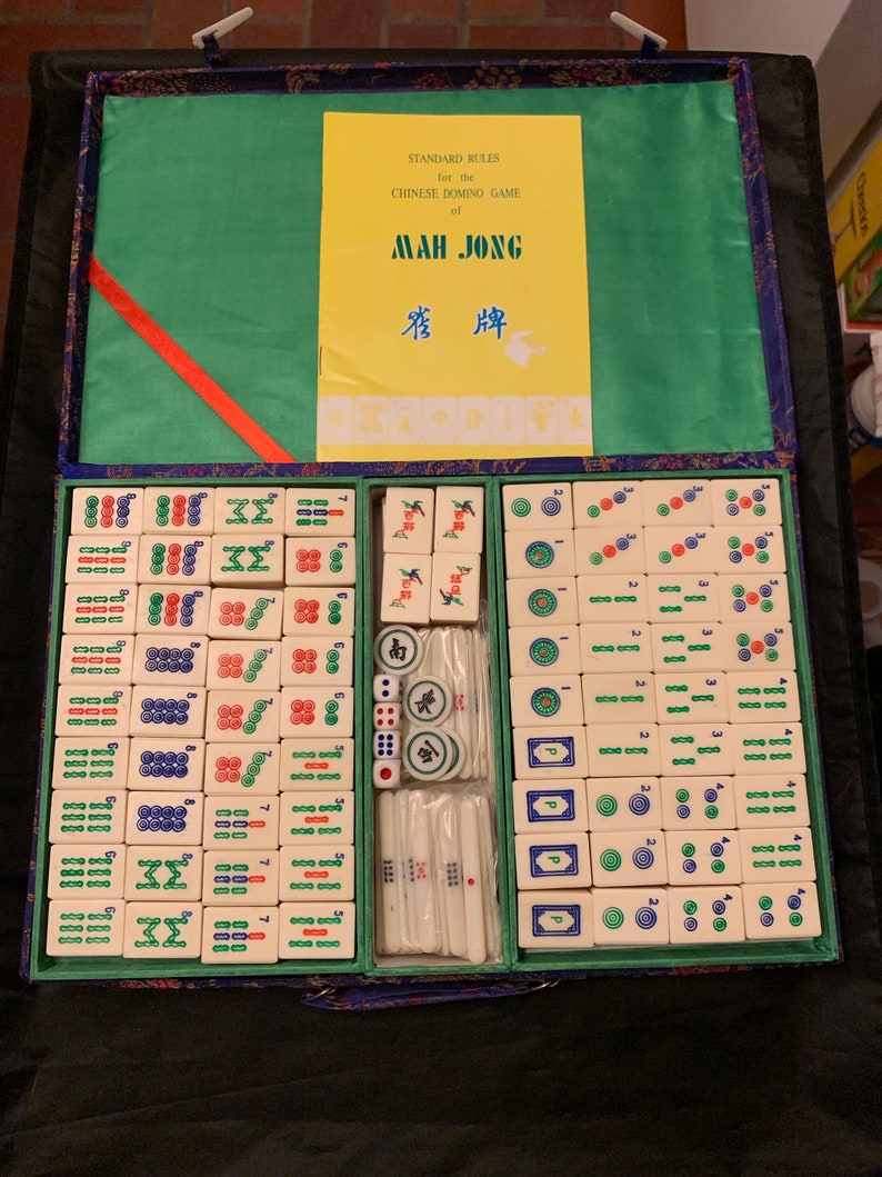 Traditional bone and bamboo Mahjong fastened brocade box photo about Mahjong Rules Printable identify Typical bone and bamboo Mahjong established brocade box
