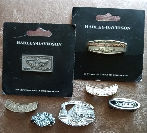 Lot of seven vintage Harley Davidson H-D HOG lape… - image 1