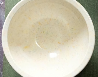 Vintage gespikkelde confettispatten Brookpark M-1 8-inch melmac melamine mengkom