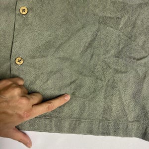 Tommy Bahama Men’s Silk Blend Short Sleeve Button Down Shirt Sage Green Size M image 7